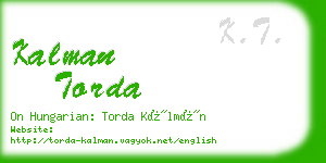 kalman torda business card